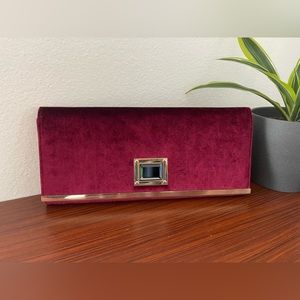 ⭐️ Maroon & Gold & Gem Crossbody / Clutch Purse